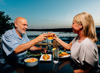 Couple having dinner