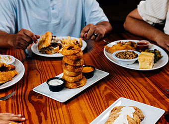 Southern meal on table