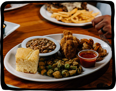 Food on the table at Guys
